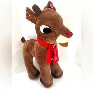 Large Rare Light Up Musical Singing Rudolph Red Nose Reindeer Plush Dan Dee 22”